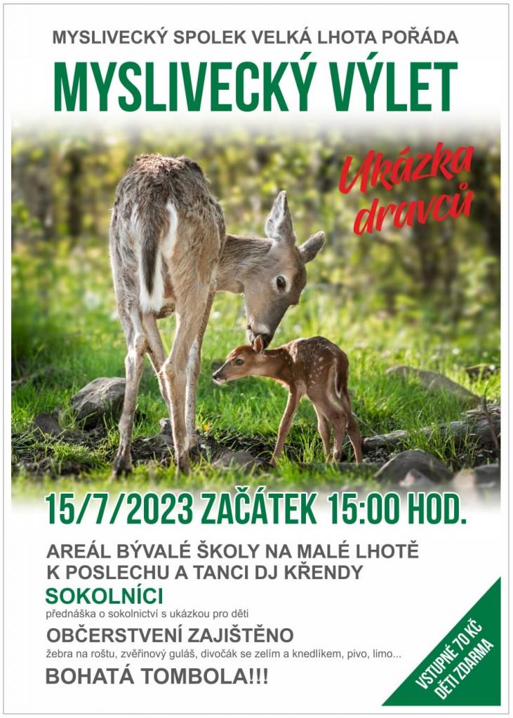 Myslivecký výlet 15.7.2023 Malá Lhota