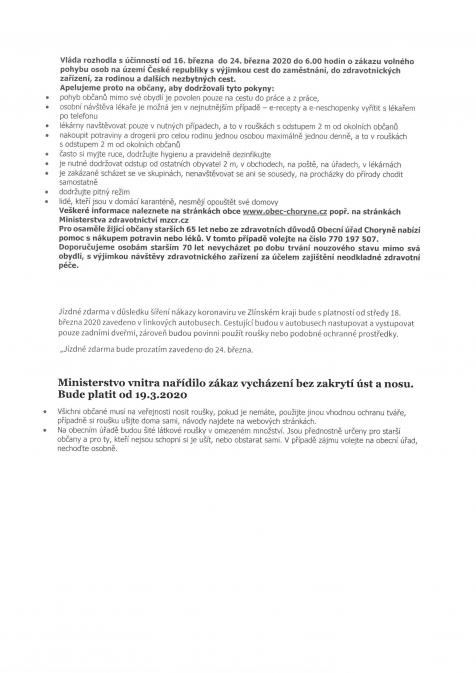 Zákaz vycházení bez roušek