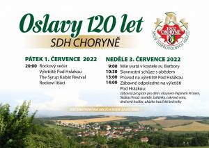 Oslavy 120 let SDH Choryně - 1. a 3. července 2022 1