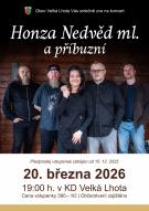Koncert Honza Nedvěd ml. a příbuzní 20.3.2026  KDVelká Lhota 1